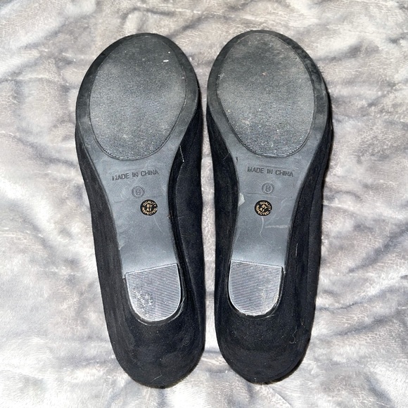 a.n.a. Black Micro Suede Wedges - Picture 5 of 7